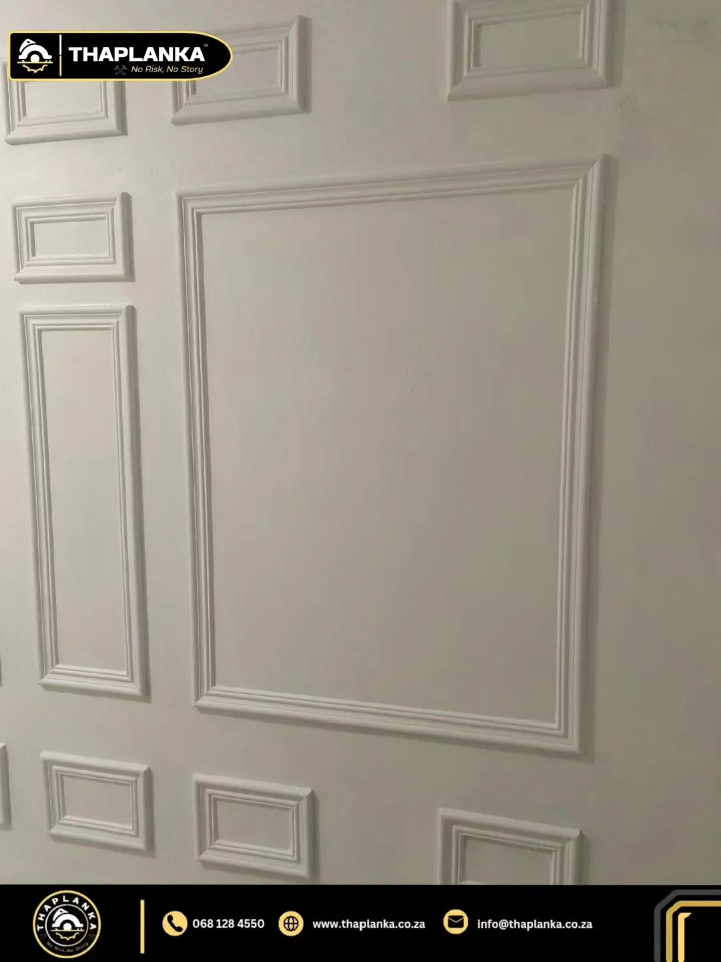 Wall molding and dado rails.